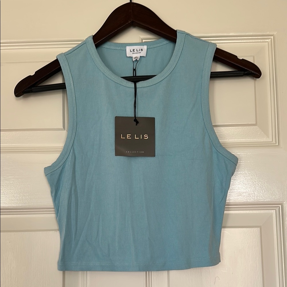 Le Lis Blue Women's Crop Top